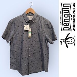 NWT Original Penguin Men's‎ Cactus Holiday Button Down Shirt, Size L, MSRP $79